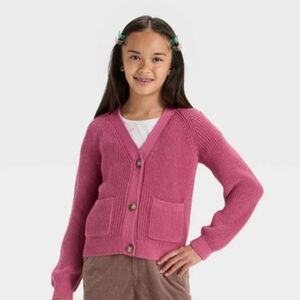 Cat & Jack Vibrant Pink Kids Sweater